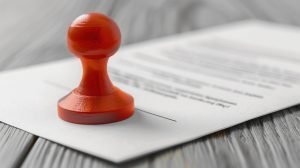 Legal documents with stamp duty notation